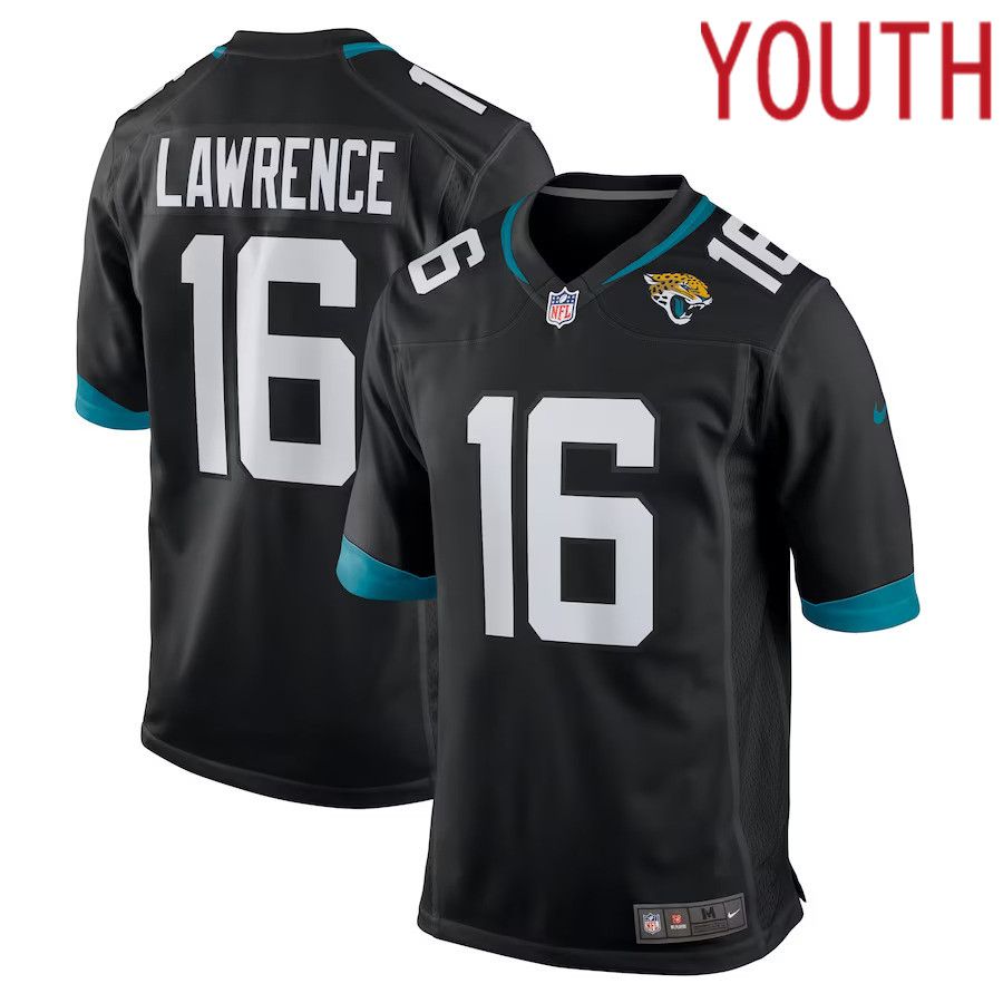 Youth Jacksonville Jaguars 16 Trevor Lawrence Nike Black Alternate Game NFL Jersey